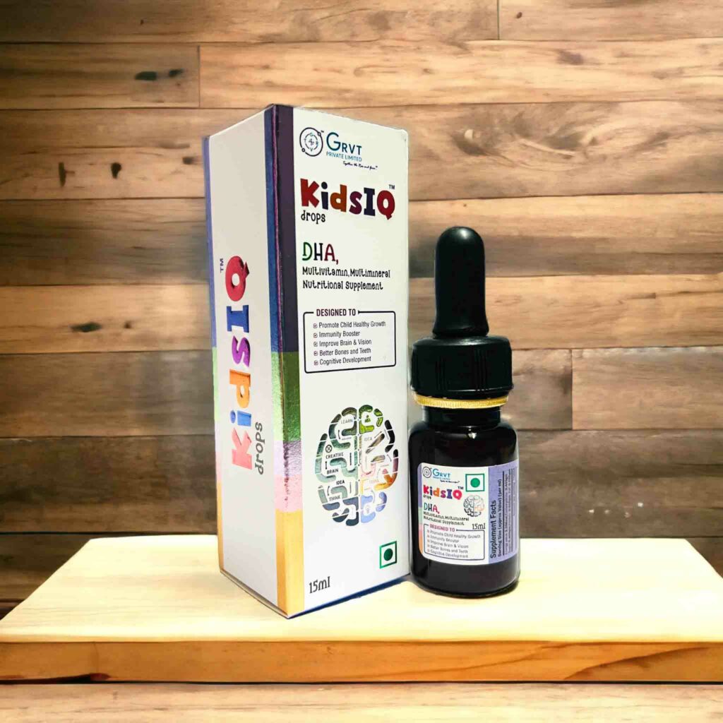 Kids IQ Drops | DHA (algae), Multivitamins & Multimineral | Helps Build ...